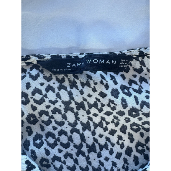 Zara Woman Leopard Print Halter Top Wrap Front Sleeveless Blouse Size M - Picture 7 of 7